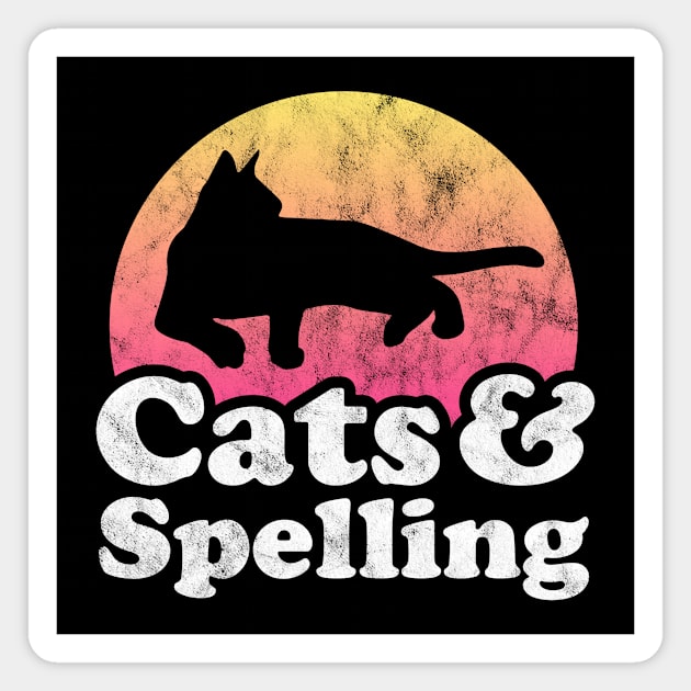 Cats and Spelling Gift Magnet by JKFDesigns